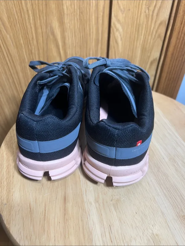 On Running Black Athletic Shoes with Pink Accents - Image 3