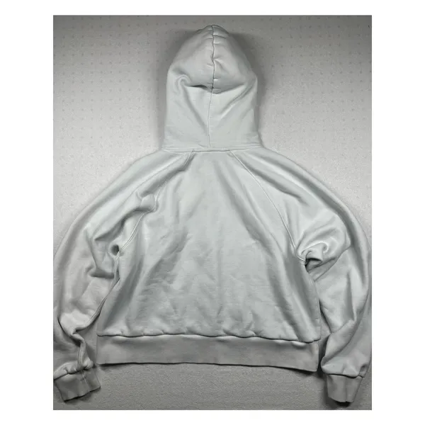 Vuori Hoodie Half Zip White Cropped Sweatshirt XL Organic Cotton Pullover - Image 2