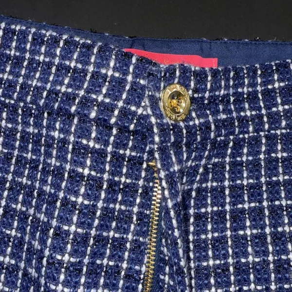 Lilly Pulitzer Tweed Gretchen Preppy Hi Rise Short Navy Fantasy Checkerboard 12 - Image 9