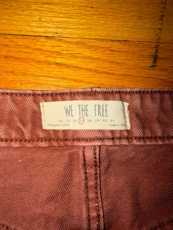 We The Free Rust Brown Front-Zip Raw Hem Mini Skirt - Image 5