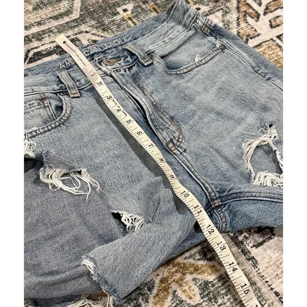 American Eagle Ripped Distressed Mom Jeans - Image 8