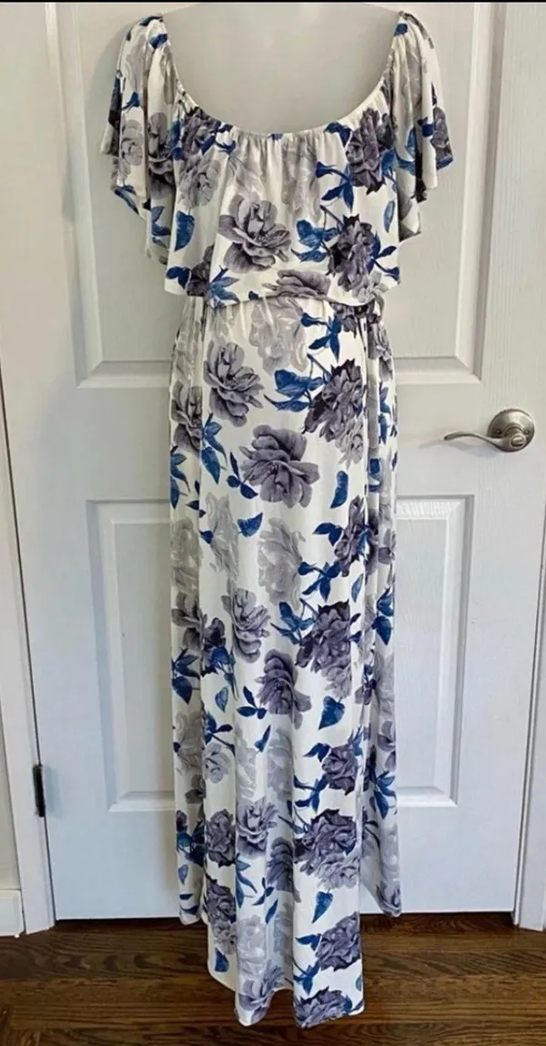 Pinkblush Off Shoulder Maternity Dress - Image 2
