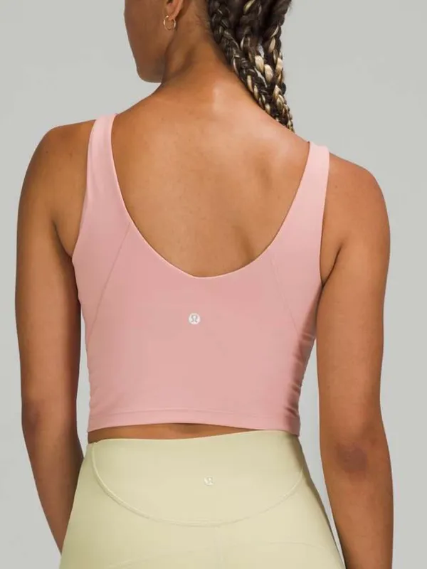 Lululemon Align Gathered-Front Tank Top Pink Puff Sz 8 - Image 2