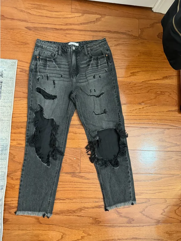 Black Cello Ripped Jeans  - Image 2