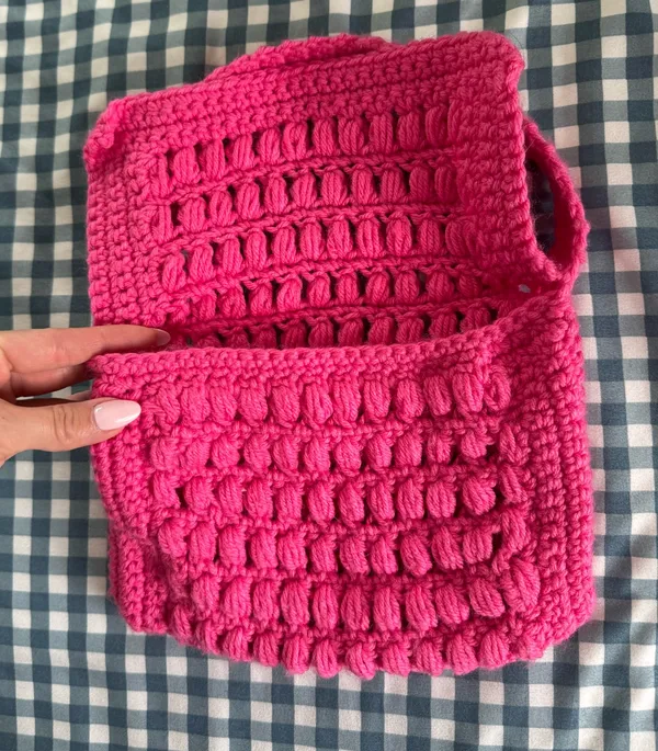 Knitted purse Pink - Image 2