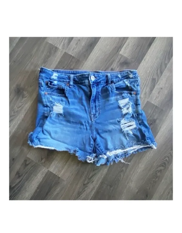 American Eagle Ripped Jean Shorts - Image 4
