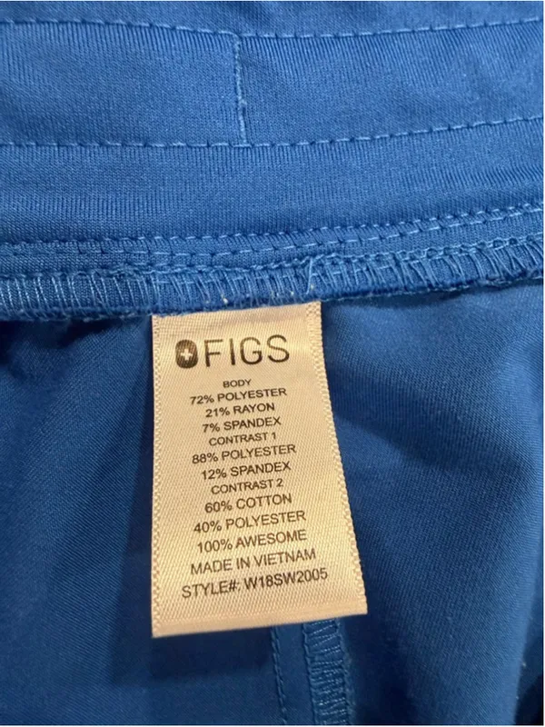 FIGS Technical Collection Scrub Pants XL Royal Blue Jogger Drawstring Cargo Wome - Image 8