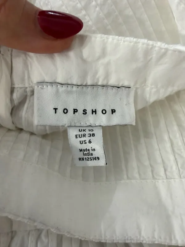 Topshop White Cotton Seersucker Strappy Tiered Maxi Dress with Tie Back - Image 7