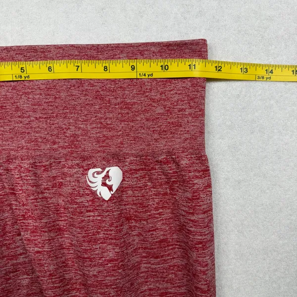 Women’s Best Seamless Leggings Size Small Red Heather High Rise Workout - Image 6