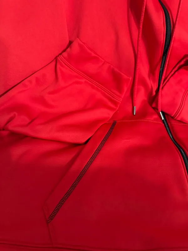 Under Armour Men’s Red Full-Zip Hoodie with Black Logo - Image 2