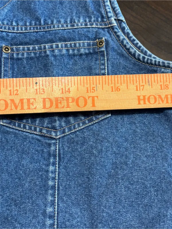 Vintage G.H. Bass & Co. Medium Blue Denim Vest with Front Pockets - Image 5