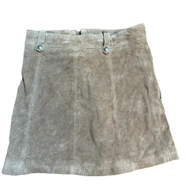 BLANKNYC Run For It Brown‎ Suede Mini Skirt Sz 28 - Image 4