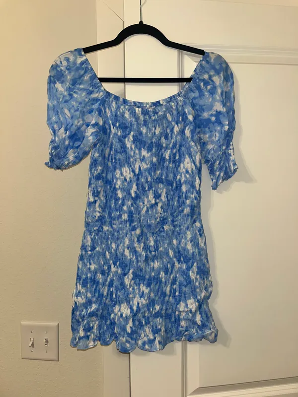 Faithful the Brand Magnolia Mini Dress in Blue Roos Tie Dye - Image 4