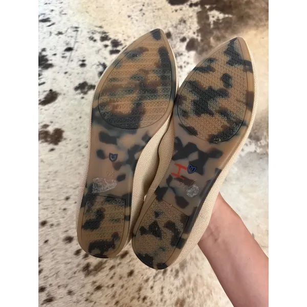 ROTHY'S‎ The Point Flats In Tan Cream Size 9.5 - Image 5