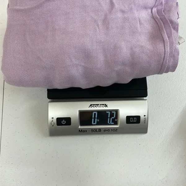 Vintage adult light‎ purple thin knit wrap around scarf fashion basic tassel - Image 5