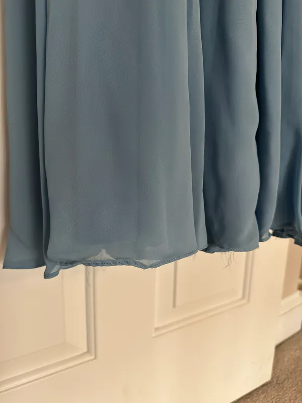 Azazie Steel Blue Bridesmaid Dress - Image 7