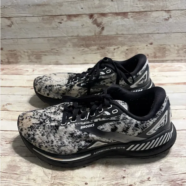 Brooks Adrenaline GTS 23 Running Shoes Women's 8 Medium Black White Speckled - Image 4