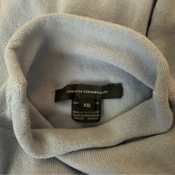 French Connection Powder Blue Mock Neck Sweater - Image 3