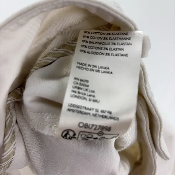 Maeve Anthropologie Pants Womens 2 White Cropped Wide Leg Twill Pleated Stretch - Image 12