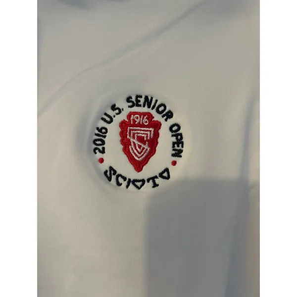Peter Millar Women's Medium Golf Polo‎ White 2024 Senior - Image 2