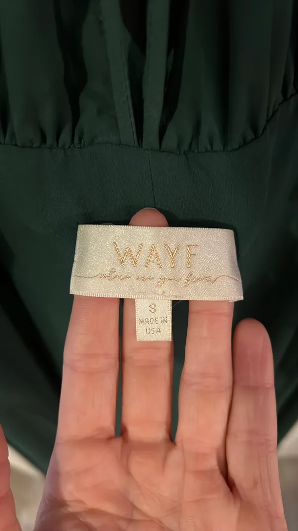 WAYF Emerald green bridesmaid dress - Image 2