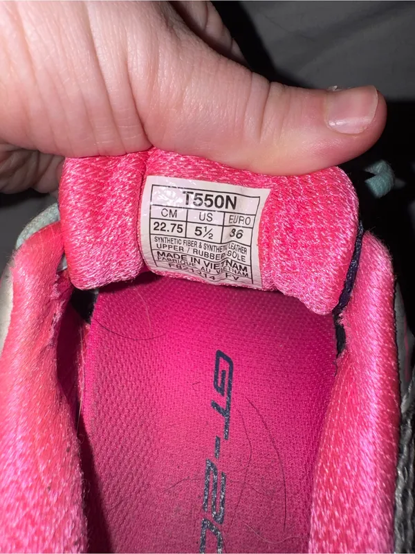 ASICS Women's Gray, Pink & Mint Lace-Up Running Shoes - Image 6