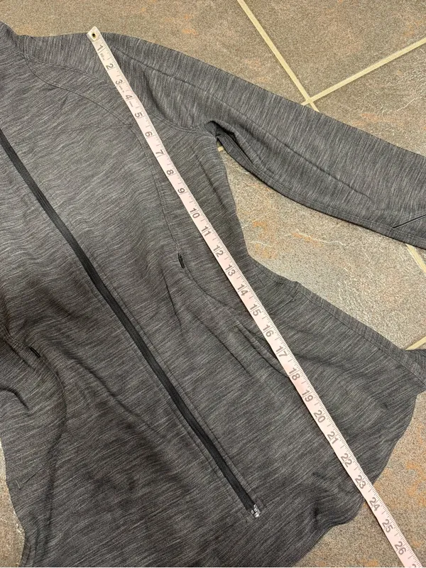 Lululemon Gait Keeper Jacket Full Zip Long Sleeves Heathered Black 6 W4AKFS - Image 8