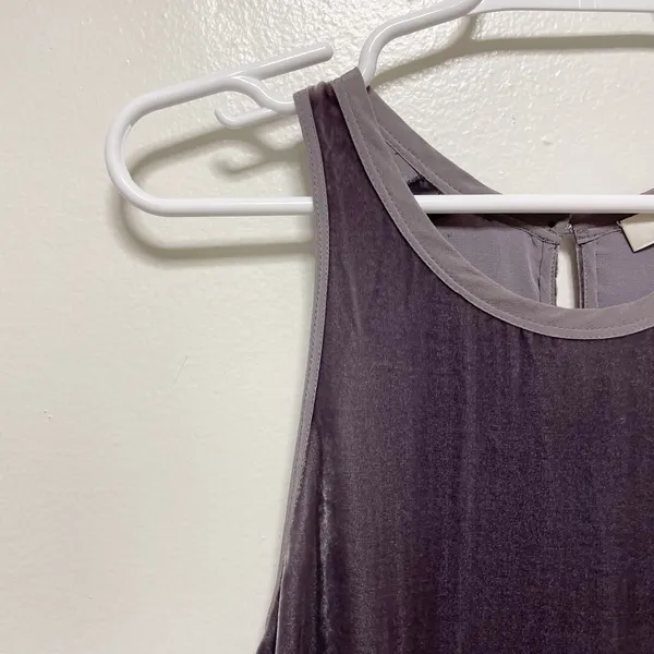 Wilfred Sevres Lilac Silk Crushed Velvet Sleeveless Top - Image 4