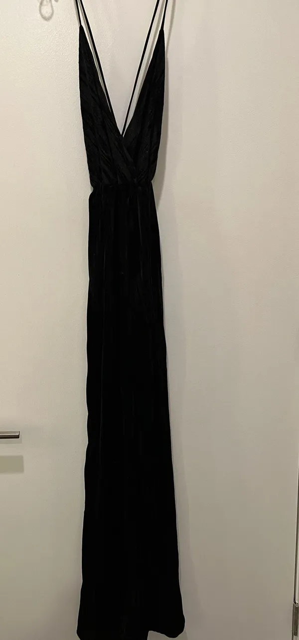 Blue Blush Velvet Jumpsuit - Image 2