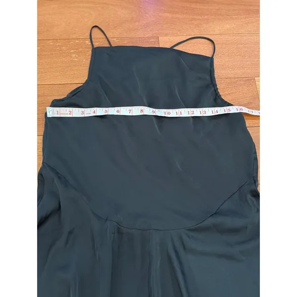 NWOT Free People Intimately Slip Dress Womens Black Satin Strappy Ruffle Small - Image 5