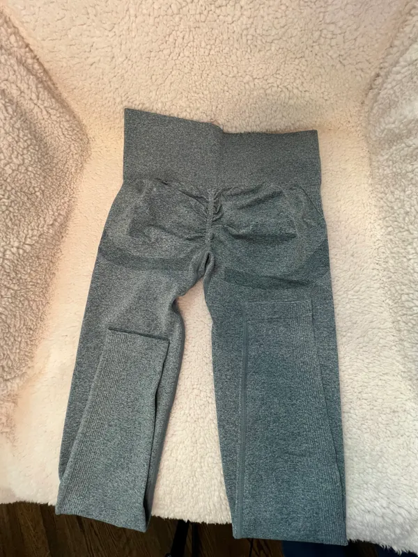 Workout Yoga Athletic Leggings Heather Blue Size - Image 8