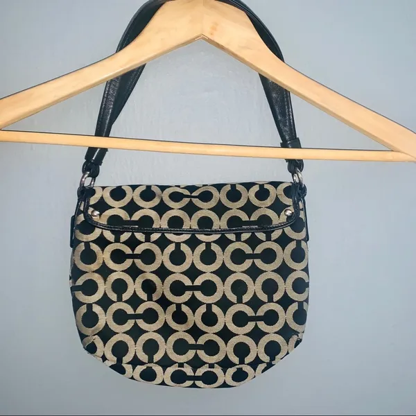 Vintage coach double c logo black shoulder bag - Image 5