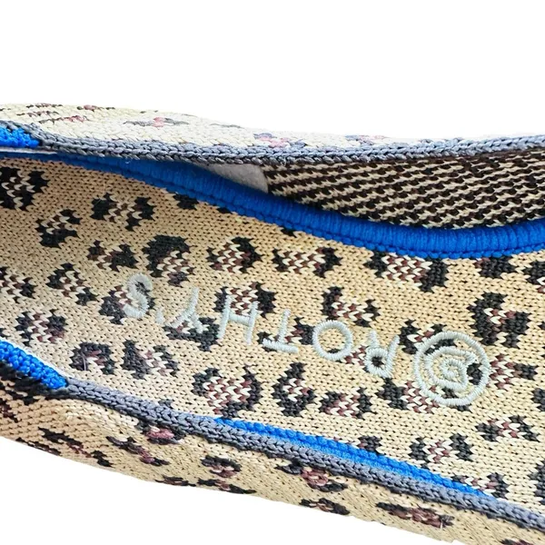 Rothys The Flat Leopard Round Toe Shoes W10 Cheetah Print Slip On Retired - Image 4
