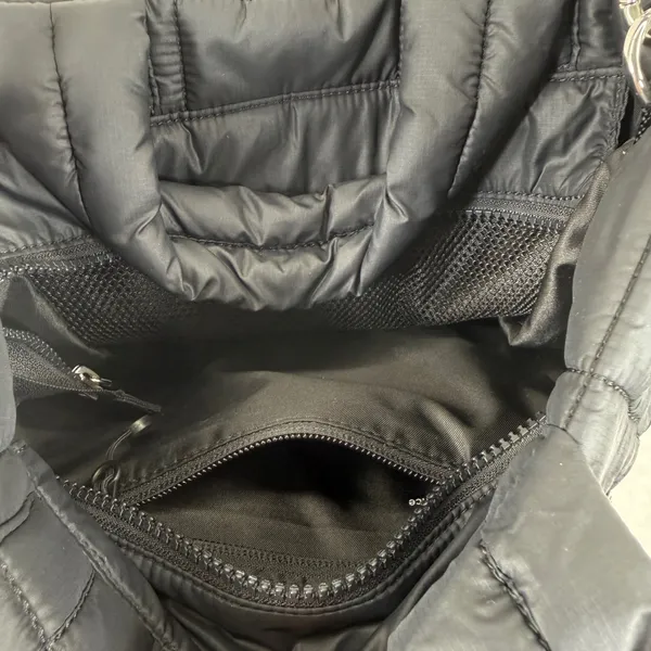 Lululemon Quilted Grid‎ Tote Bag Mini Black Puffer Crossbody Handbag LU9BETS - Image 11
