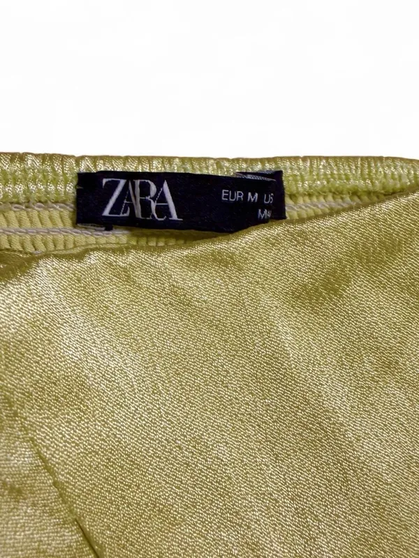 Zara Satin Lime Strapless Corset - Image 3