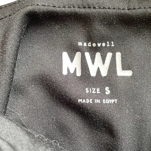 MADEWELL Black Stretch Knit Elastic Band Sports Bra - Size Small - Image 9