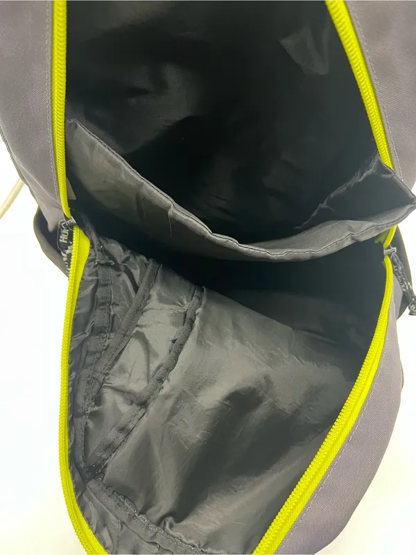 Hurley Backpack Multi-Pockets Outside Padded Computer Pocket Inside Grey/Yellow - Image 7