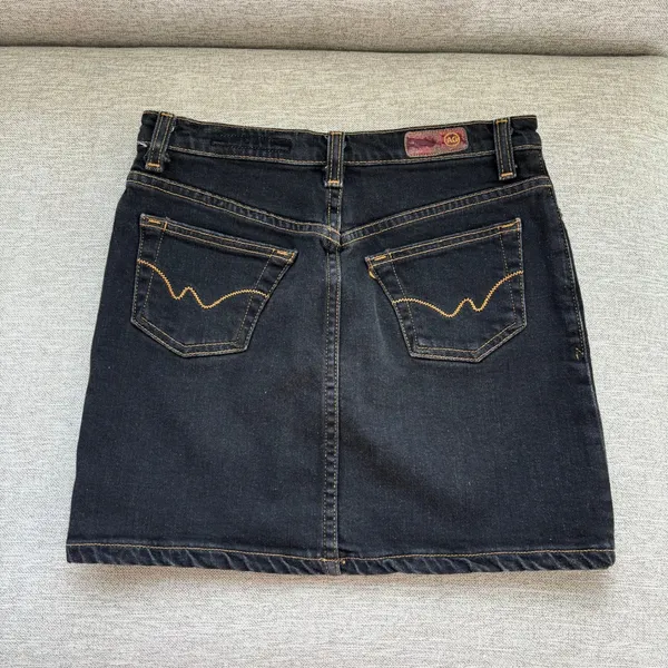 Vintage AG Adriano The Daisy Denim Mini Skirt 25 Dark Wash Y2K Indie Bimbocore‎ - Image 2