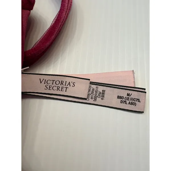 Victoria's Secret Corset Top Womens Medium Burgundy Velvet‎ Dream Angels Bustier - Image 10