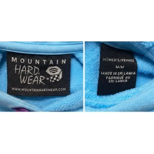 Mountain Hardwear Women’s Fleece Lined Hoodie Blue Purple Logo Med Cozy Gorpcore - Image 4