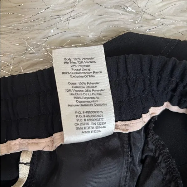 Wilfred Black High Waist Track Creppe Jogger Pants Size M - Image 8