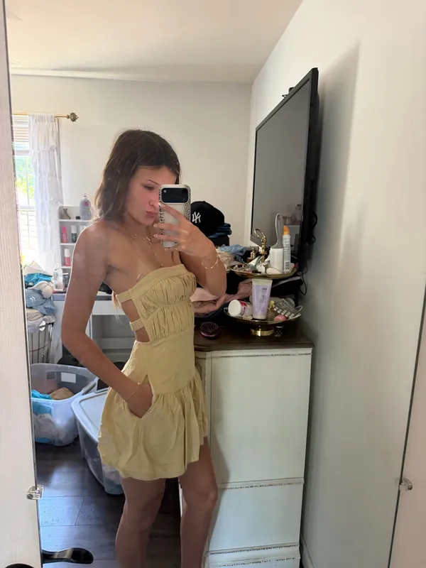 Cotton Candy LA Dress Cream Mini - Image 3