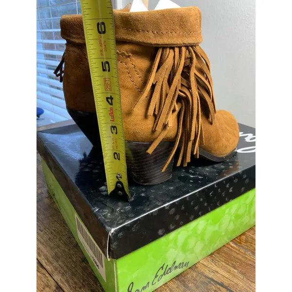 Sam Edelman Cocoa Suede Fringe ankle boots size 6.5‎ - Image 8
