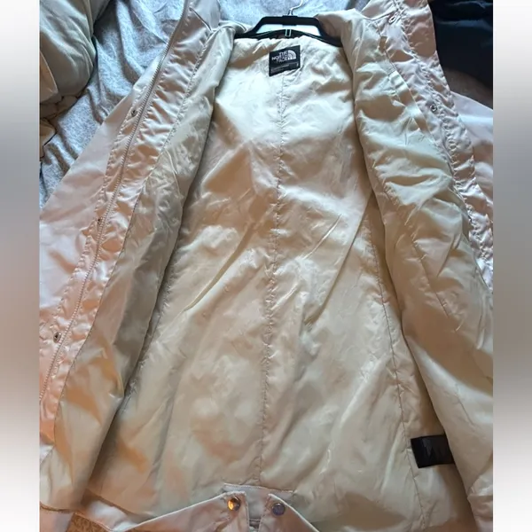 THE NORTH FACE Trench Jacket Coat Women Mid Length Hood Full Zip Moonlight. SP. - Image 9