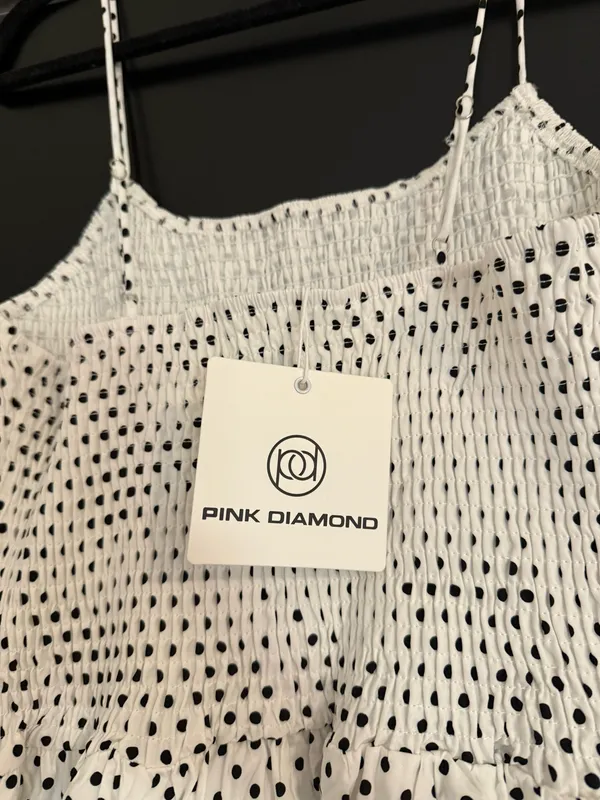 Boutique NWT MAXI polka dot dress large - Image 7