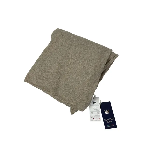 NEW Dalle Piane Cashmere Wool Beige Winter Snow Warmer Shawl Wrap Neck Scarf OS - Image 3