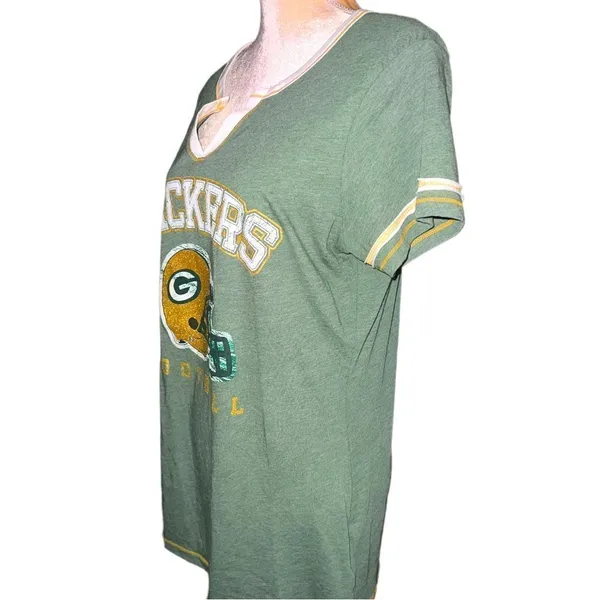 National Football League Green Bay packers cute vneck top - Image 4
