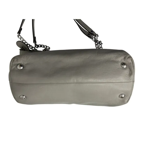 Michael Kors Double Strap‎ Jet Set Shoulder Chain Tote Handbag Gray Leather - Image 8