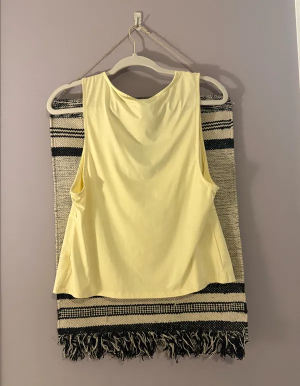 Wild fable satin yellow lace tank top - Image 2