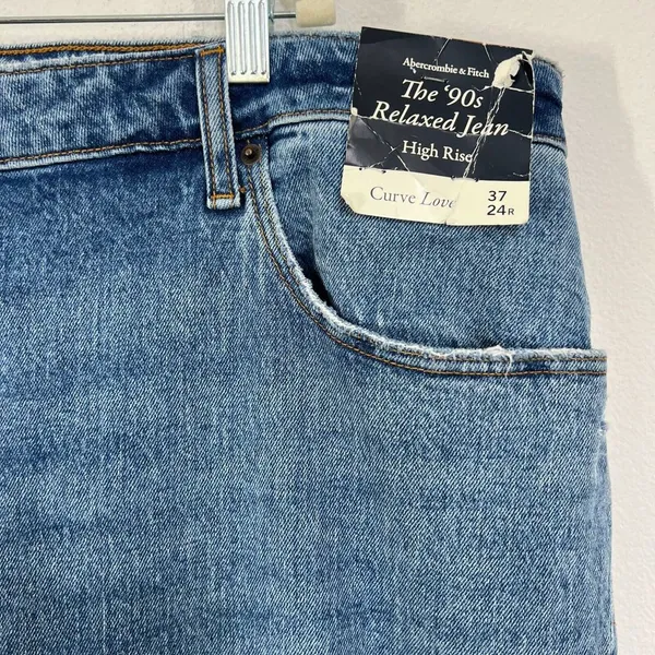 Abercrombie Fitch Jeans Womens 24R 37 Curve‎ Love 90s Relaxed High Rise Blue - Image 6
